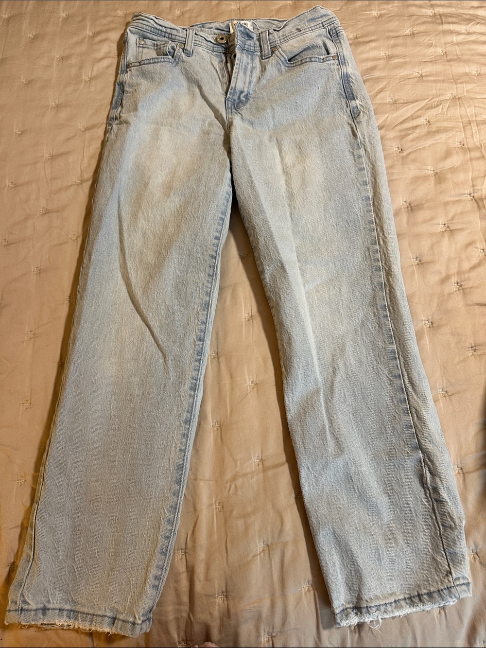 Kensie High-Rise Light Blue Women's Straight Jeans
